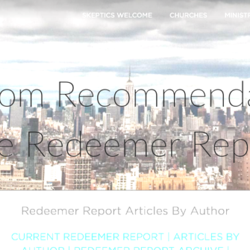 Random Recommendation: The Redeemer Report